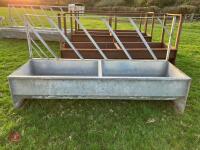 7' 8'' GALVANISED FEED BARRIER TROUGH - 2