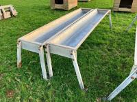 2 X IAE 2.4M CATTLE FEED TROUGHS (1) - 5