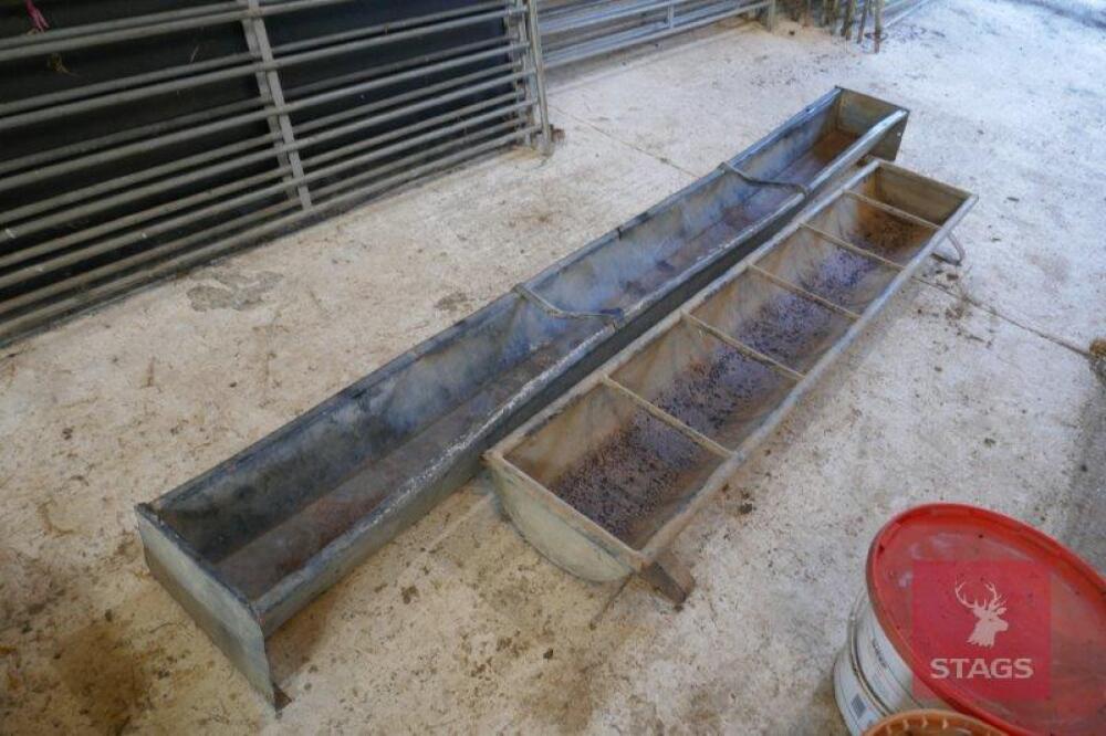 1 9' & 1 6' GALV FEED TROUGHS