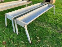 2 X IAE 2.4M CATTLE FEED TROUGHS (2) - 8