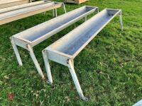 2 X IAE 2.4M CATTLE FEED TROUGHS (3) - 2