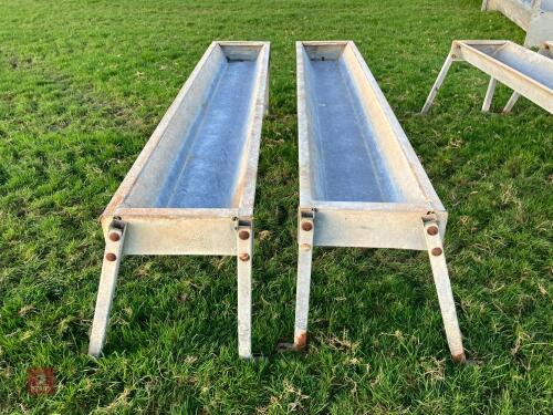 2 X IAE 2.4M CATTLE FEED TROUGHS (4)