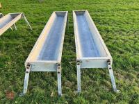 2 X IAE 2.4M CATTLE FEED TROUGHS (4) - 8