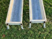 2 X IAE 2.4M CATTLE FEED TROUGHS (4) - 9