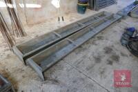 2 IAE 9' GALV GROUND FEED TROUGHS