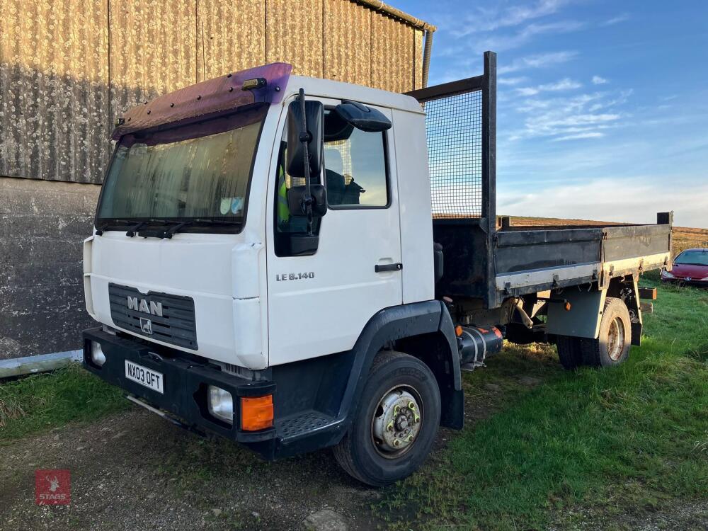 2003 MAN LE8.140 7.5T TIPPING LORRY