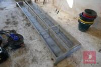 2 IAE 9' GALV GROUND FEED TROUGHS - 3