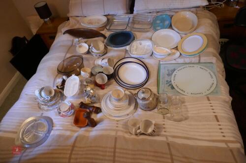 LARGE QTY OF SERVING DISHES ETC