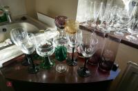 QTY OF COLOURED GLASSWARE - 4