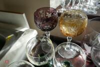 QTY OF COLOURED GLASSWARE - 10