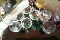 QTY OF COLOURED GLASSWARE - 11