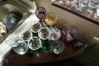 QTY OF COLOURED GLASSWARE - 12