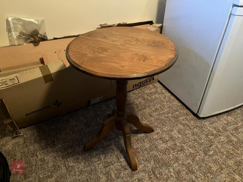 SMALL ROUND WOODEN TABLE