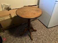 SMALL ROUND WOODEN TABLE