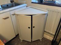 DOVE GREY PAINTED CORNER CABINET