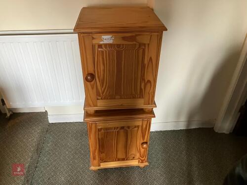 2 MATCHING PINE BEDSIDE CABINETS