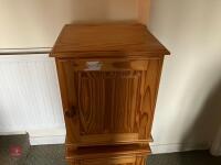 2 MATCHING PINE BEDSIDE CABINETS - 2