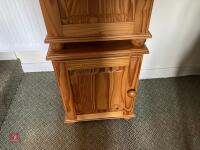 2 MATCHING PINE BEDSIDE CABINETS - 3