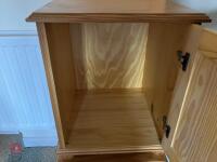 2 MATCHING PINE BEDSIDE CABINETS - 4