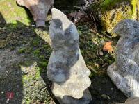 3 STONE GARDEN ORNAMENTS - 4