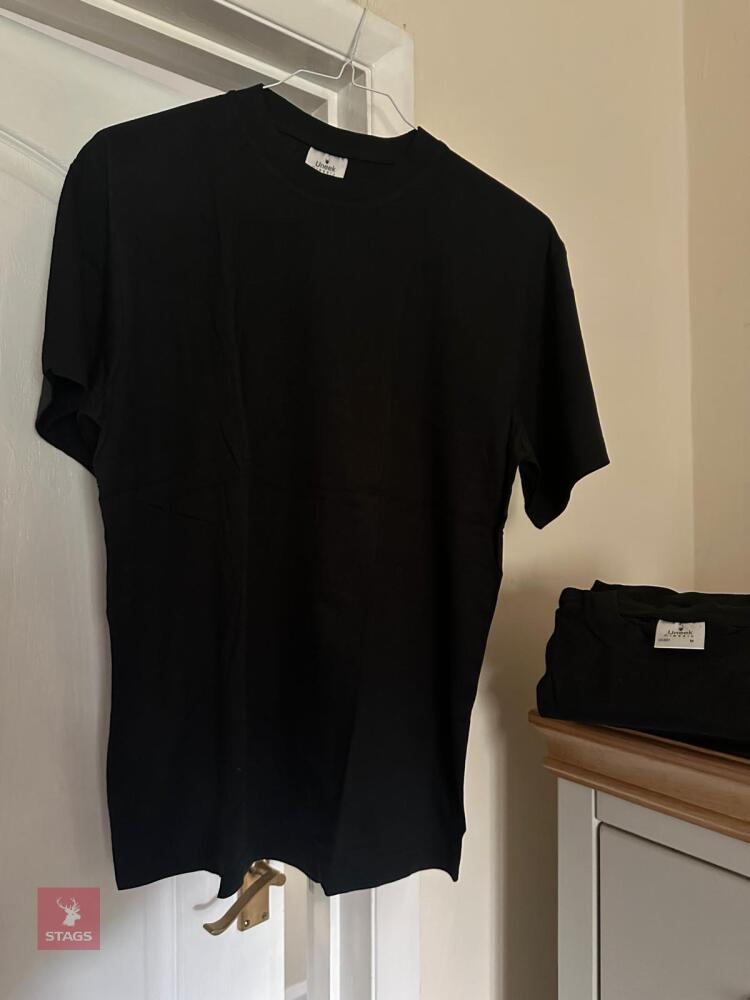 5 BLACK M ROUND NECK T-SHIRTS