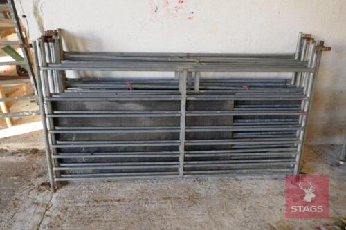 10 6' GALVANISED SHEEP HURDLES