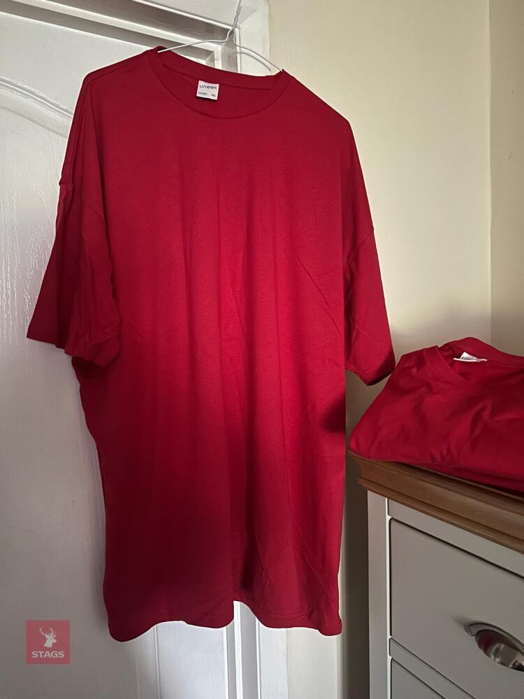 5 RED XXXXL T-SHIRTS#