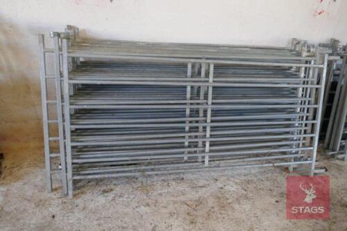 10 6' GALVANISED SHEEP HURDLES