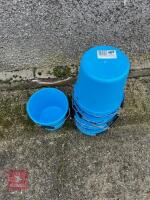 16 BLUE CALF FEED BUCKETS