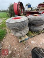 PAIR OF FAT BOY TYRES & STUB AXLES - 2