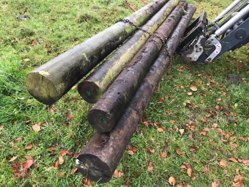 4 X TELEGRAPH POLES APPROX 15'