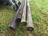 4 X TELEGRAPH POLES APPROX 15' - 2