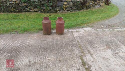 2 METAL MILK CHURNS