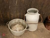 SMALL MILK CHURN & POT