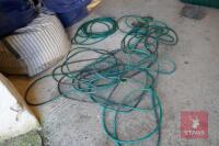 3 SEPARATE ROLLS OF GREEN HOSEPIPE - 3