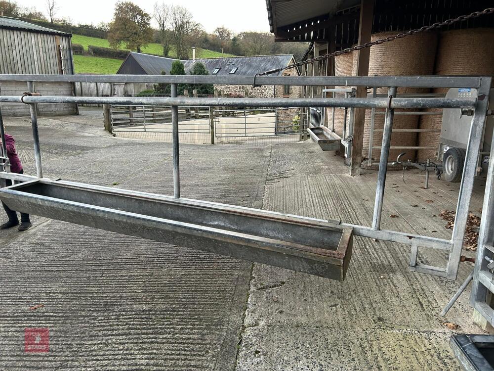 15' HD CATTLE FEED BARRIER & TROUGH (5)