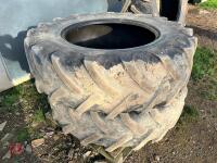 PAIR OF KLEBER 380/85 R28 TYRES - 3