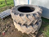 PAIR OF KLEBER 380/85 R28 TYRES - 4