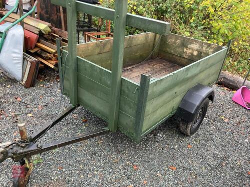 6' X 3' 6'' WOODEN CAR TRAILER