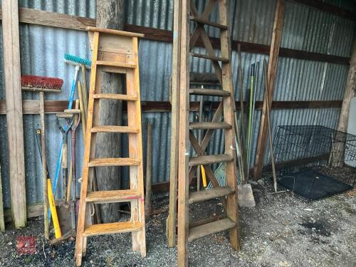 1 WOODEN STEP LADDERS