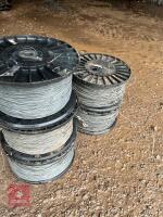 5 REELS STEEL ELECTRIC FENCING WIRE - 3