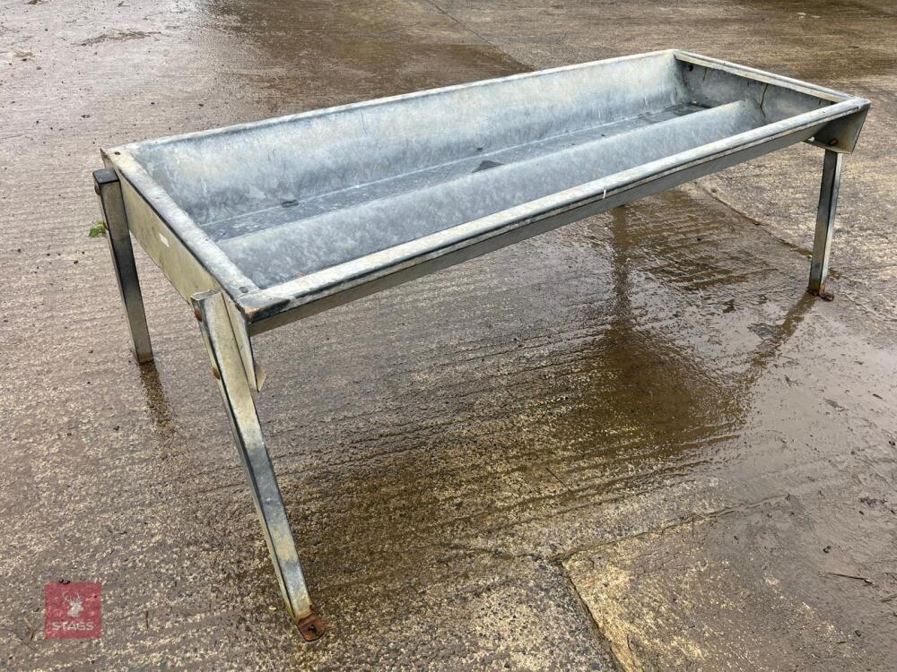 8' GALVANISED FEED TROUGH