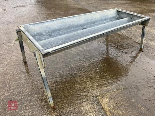 8' GALVANISED FEED TROUGH