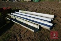 4 PLASTIC HALF PIPE FEED TROUGHS - 4