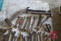 50 SPANNERS (VARIOUS SIZES) & 3 HAMMERS - 2