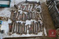 50 SPANNERS (VARIOUS SIZES) & 3 HAMMERS - 3