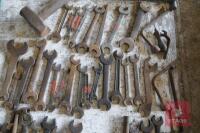 50 SPANNERS (VARIOUS SIZES) & 3 HAMMERS - 4