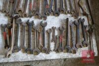 50 SPANNERS (VARIOUS SIZES) & 3 HAMMERS - 7