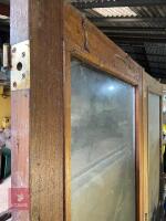 PAIR OF HARDWOOD DOUBLE GLAZED DOORS - 3