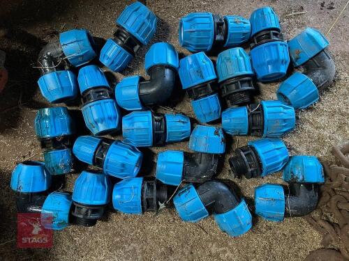 QTY OF MIXED MDPE WATER PIPE FITTINGS